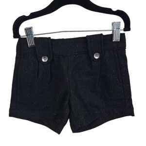 Gap Kids Girl's Size xs Pull On Dressy Shorts Black Glitter Wool Blend